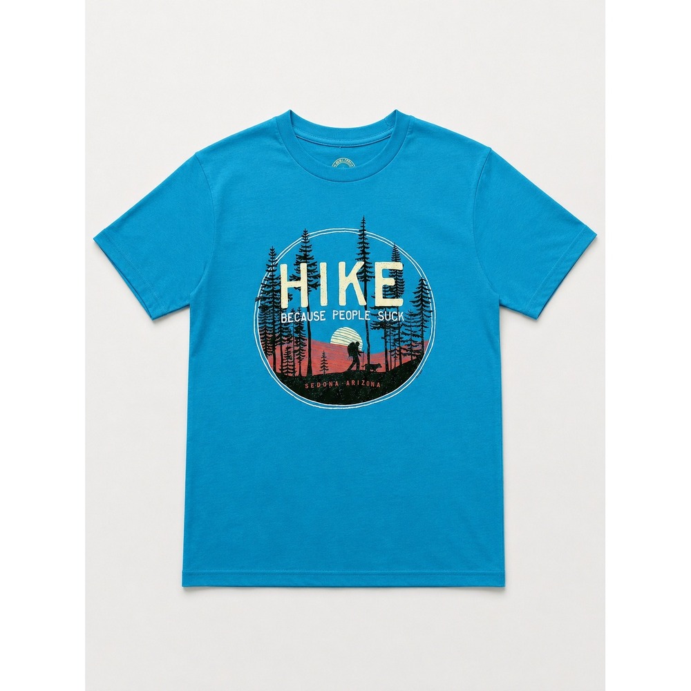 The Duck Company T-Shirt Medium Blue Hike Because People Suck Sedona AZ
